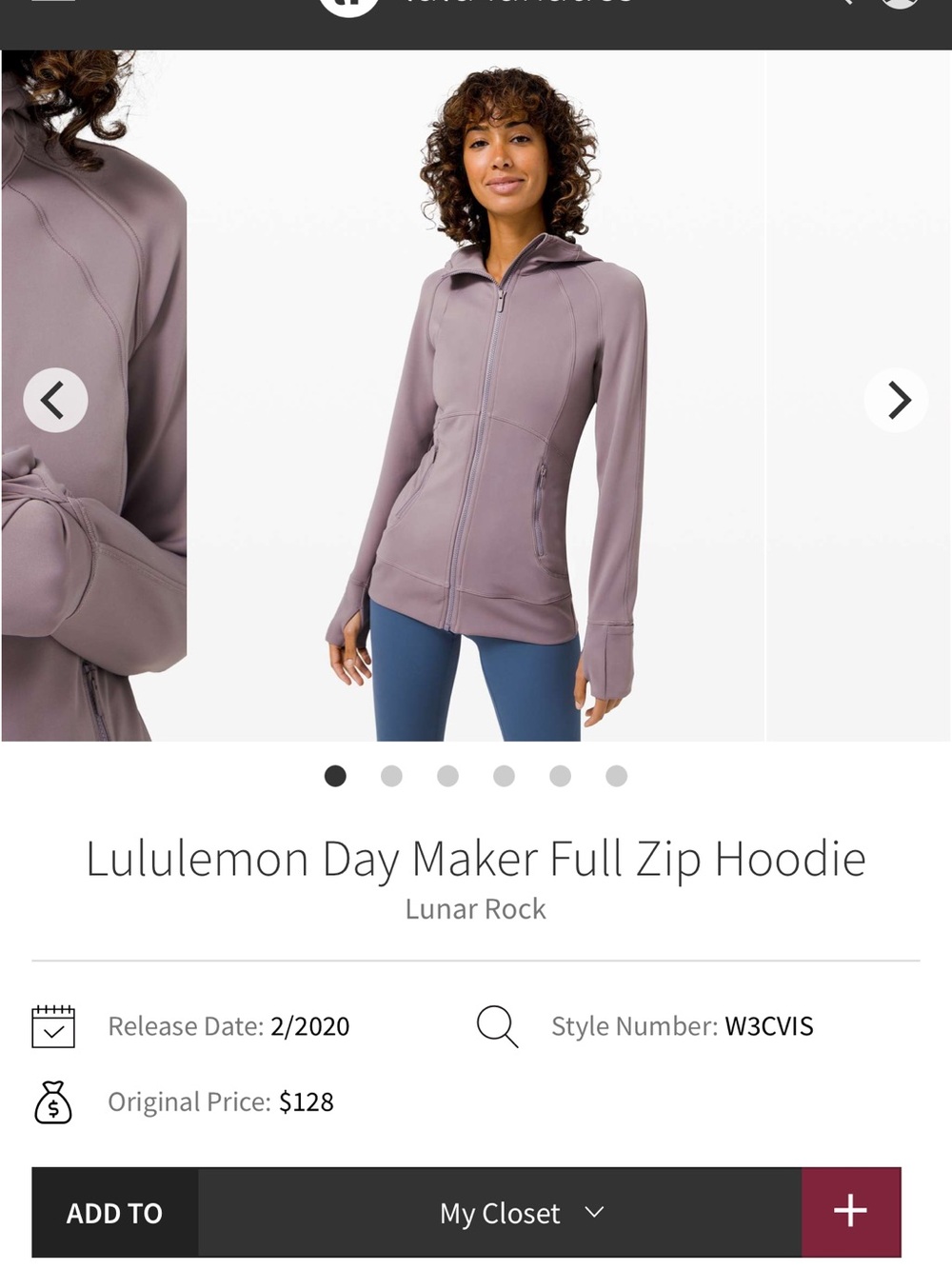 Lululemon Day Maker Full Zip Hoodie - Lunar Rock 4
